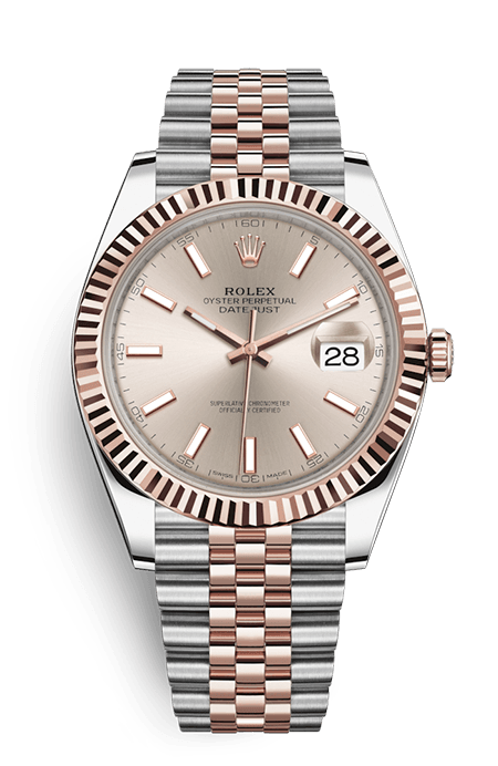 Rolex Datejust Sundust Dial Rose Gold Jubilee