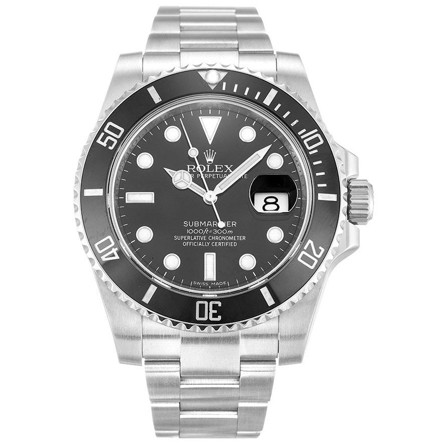 Rolex Submariner Date SS Black Ceramic Bezel