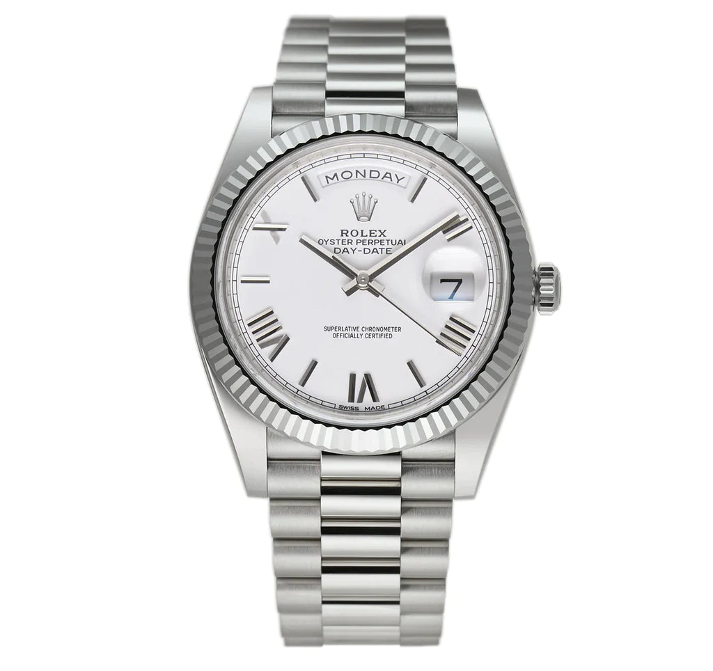 Rolex Day-Date White Roman Dial 41mm