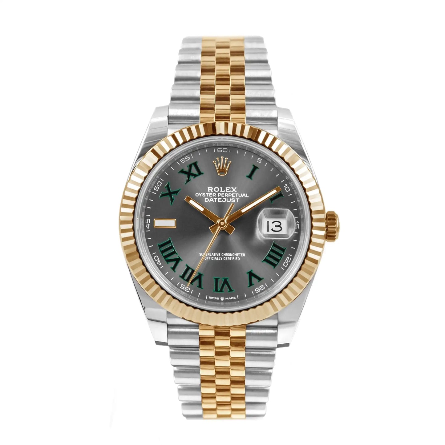 Rolex Datejust Wimbledon Two Tone Yellow Gold Jubilee