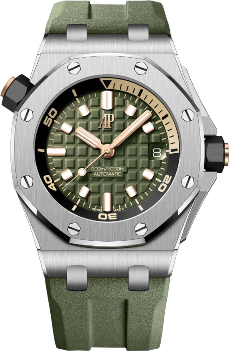 Audemars Piguet Royal Oak Offshore Diver Watch Chaki Dial 42mm