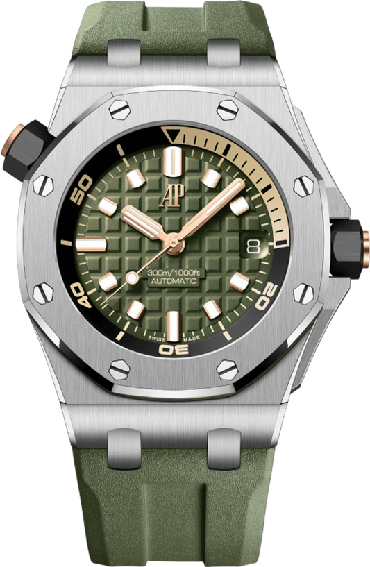 Audemars Piguet Royal Oak Offshore Diver Watch Chaki Dial 42mm