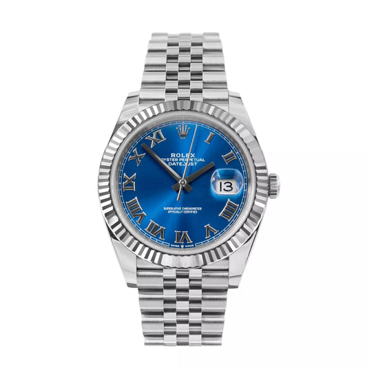 Rolex Datejust Steel Blue Roman Dial Jubilee