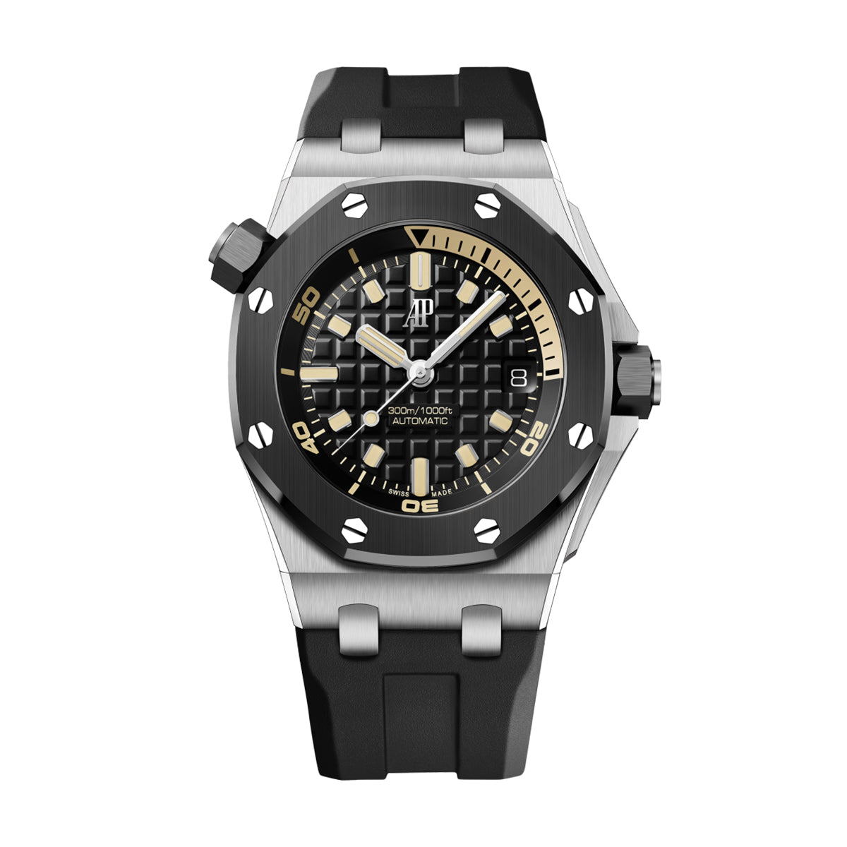 Audemars Piguet Royal Oak Offshore Diver Watch Black Dial 42mm