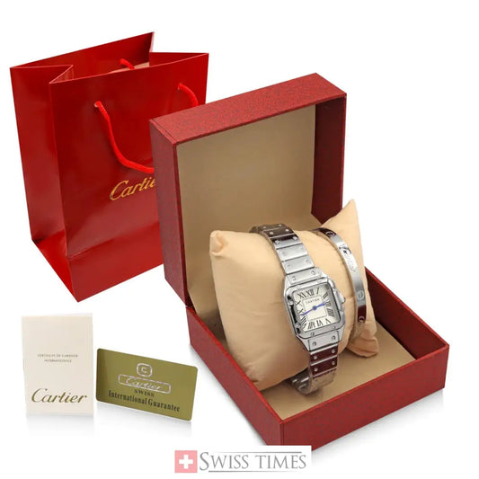 Cartier Watch Set And Bracelet Steel