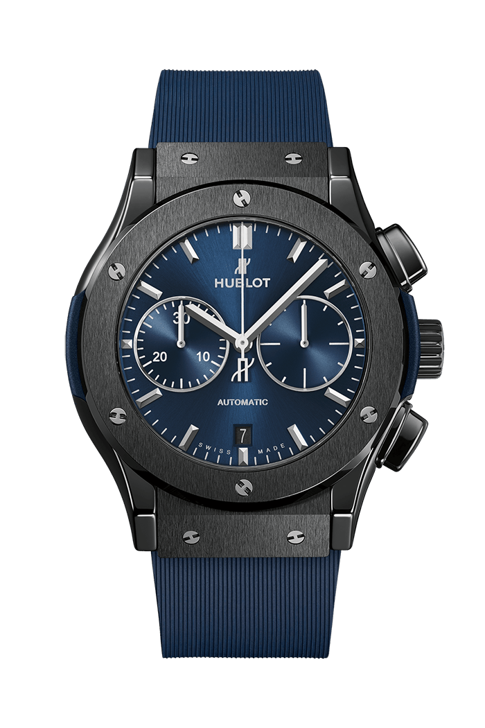 Hublot Classic Fusion Chronograph Blue Dial Black Bezel 45MM