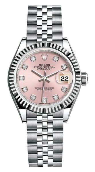 Rolex Datejust Steel With Pink Diamonds Dial Jubilee 28MM