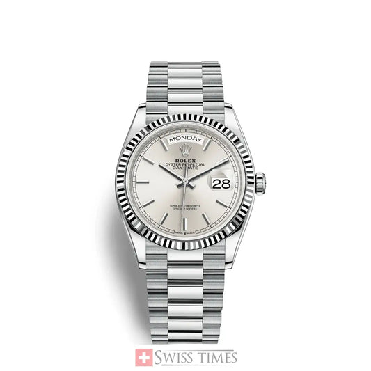 D-Date 36mm President Silver Dial