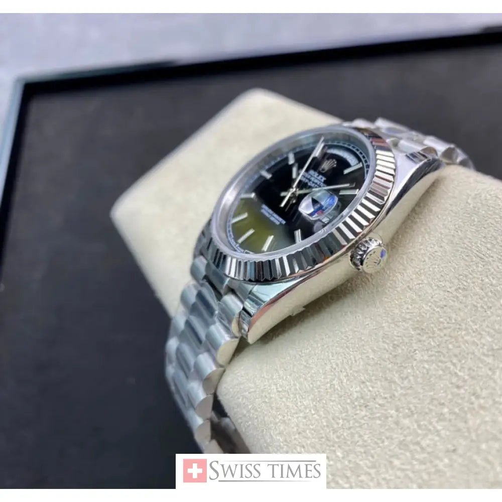 D-Date Steel Black Dial President