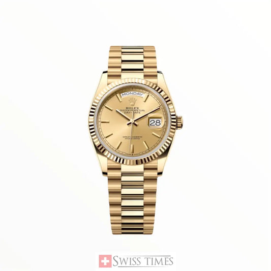 D-Date Yellow Gold Champagne Dial President