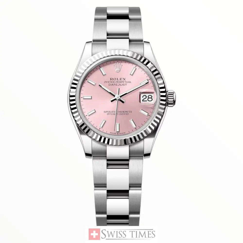 Date-Just Steel Pink Dial Oyster 31MM