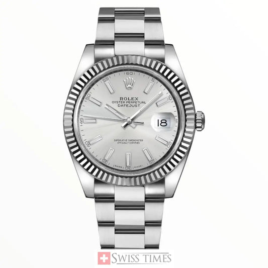 Date-Just Steel Silver Dial Oyster