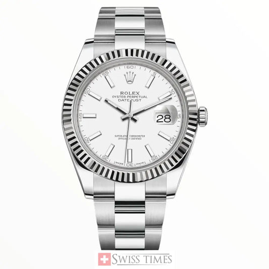 Date-Just Steel White Dial Oyster