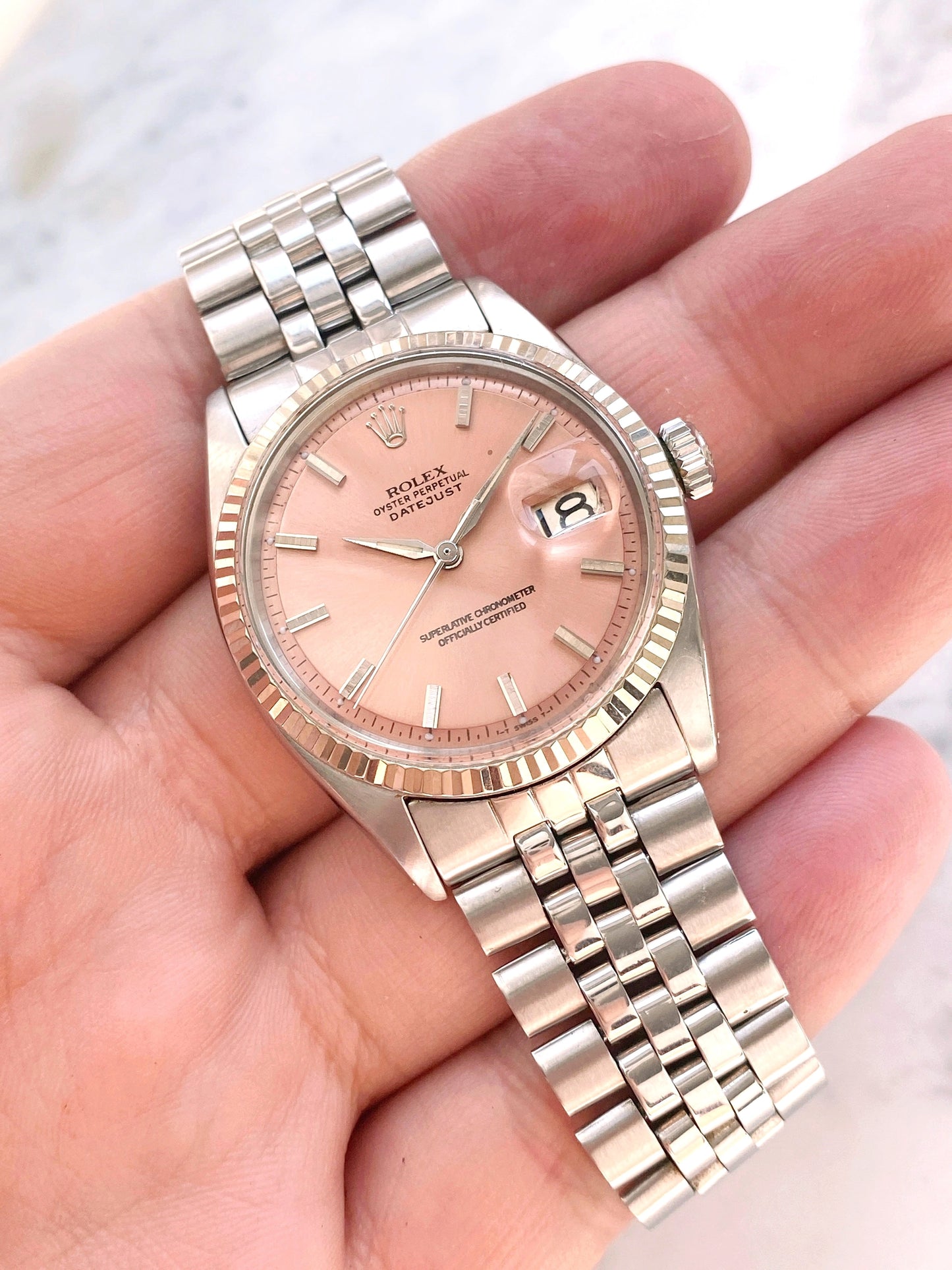 Rolex Datejust Rolex 36mm  Pink Dial Jubilee