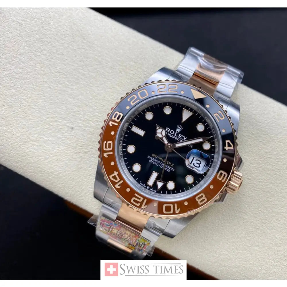 Gmt-Master II Rootbeer Two Tone Black Dial