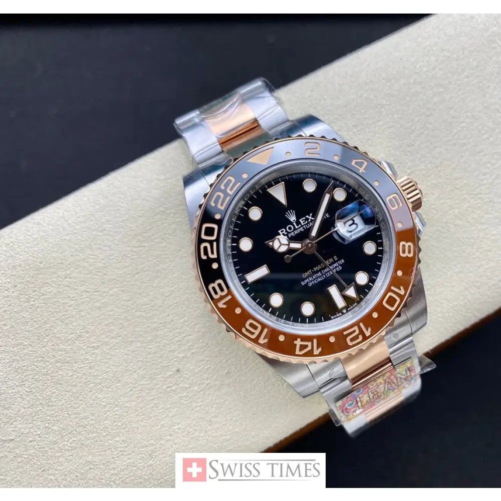 Gmt-Master II Rootbeer Two Tone Black Dial