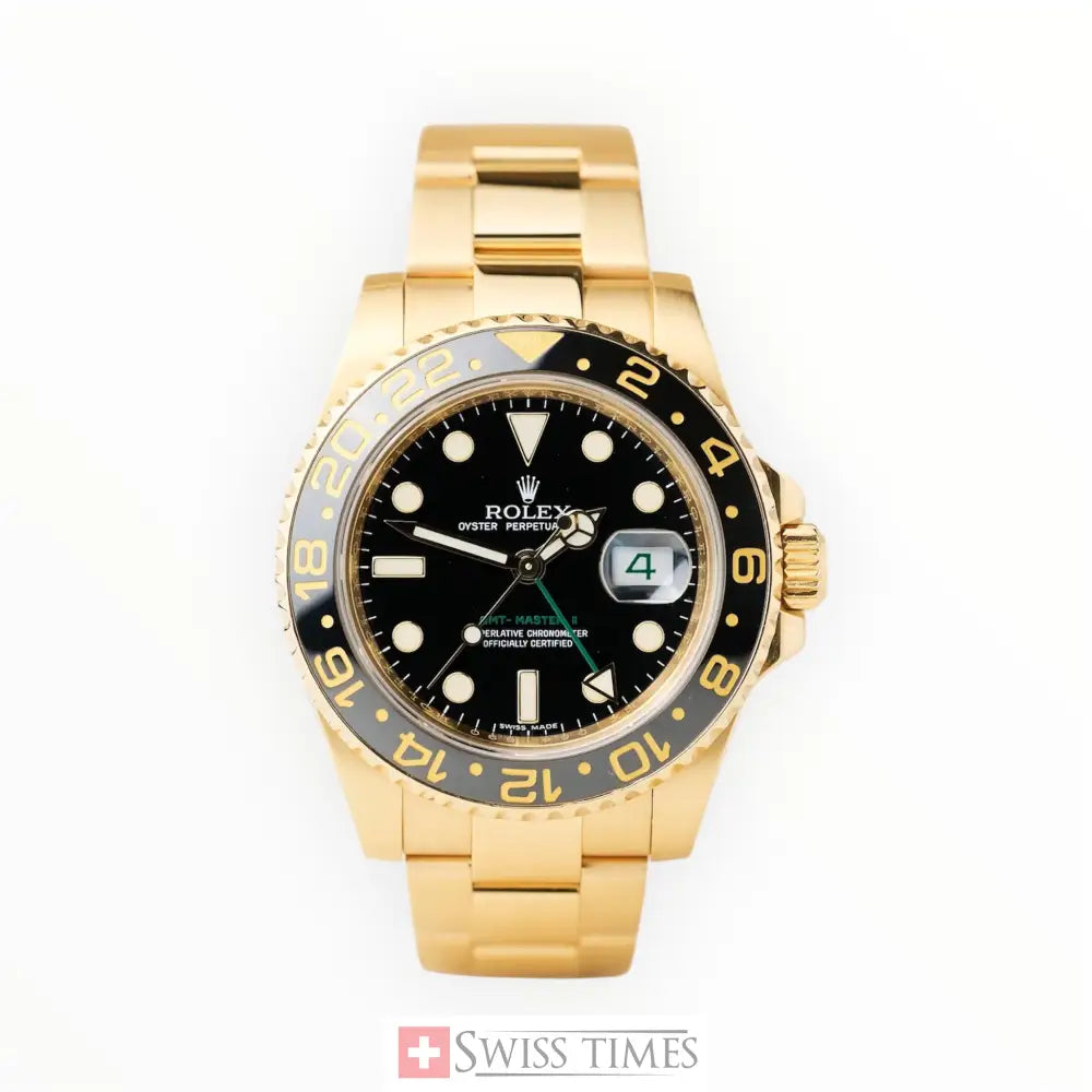 Gmt-Master II Yellow Gold Black Dial