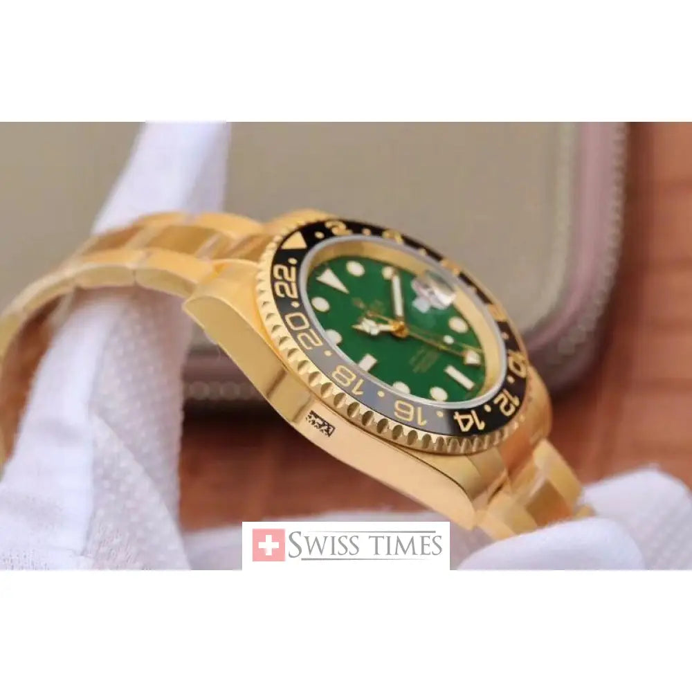 Gmt-Master II Yellow Gold Green Dial