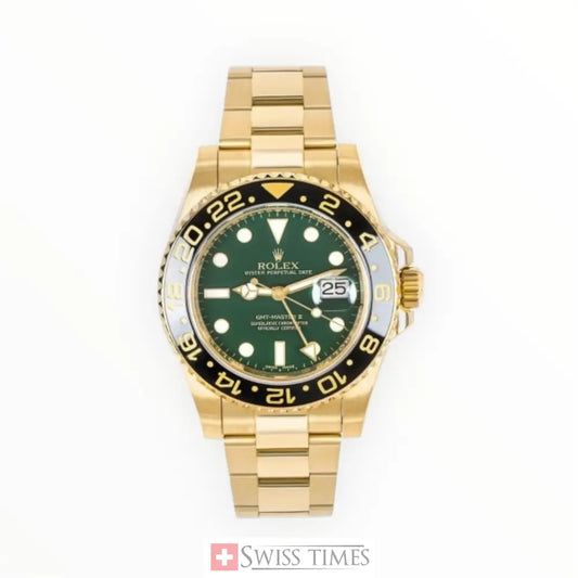 Gmt-Master II Yellow Gold Green Dial