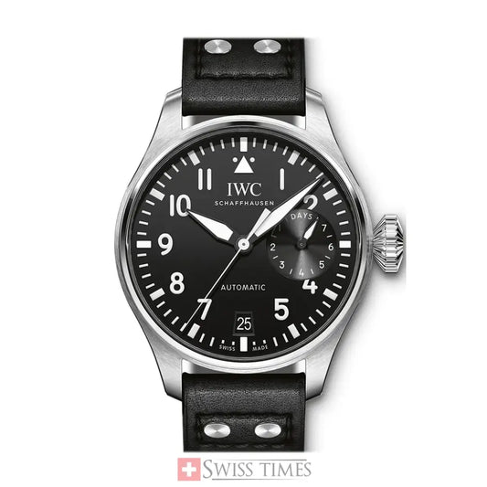 Iwc 7 Days Pilot Steel Black Dial