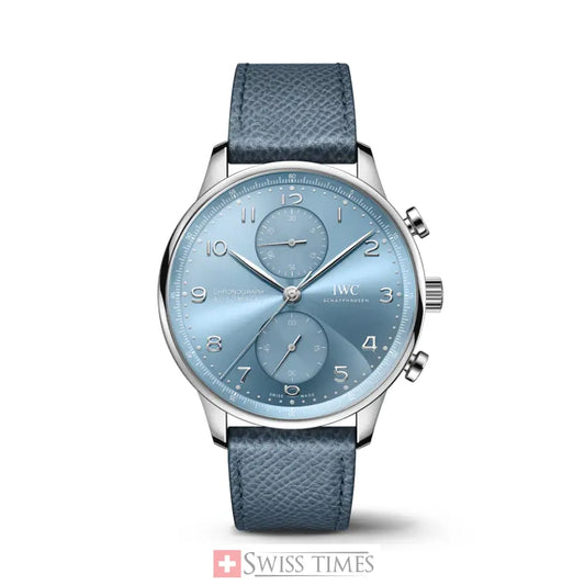 IWC Portuguese Chrono-Automatic Stainless Steel / Light Blue Dial