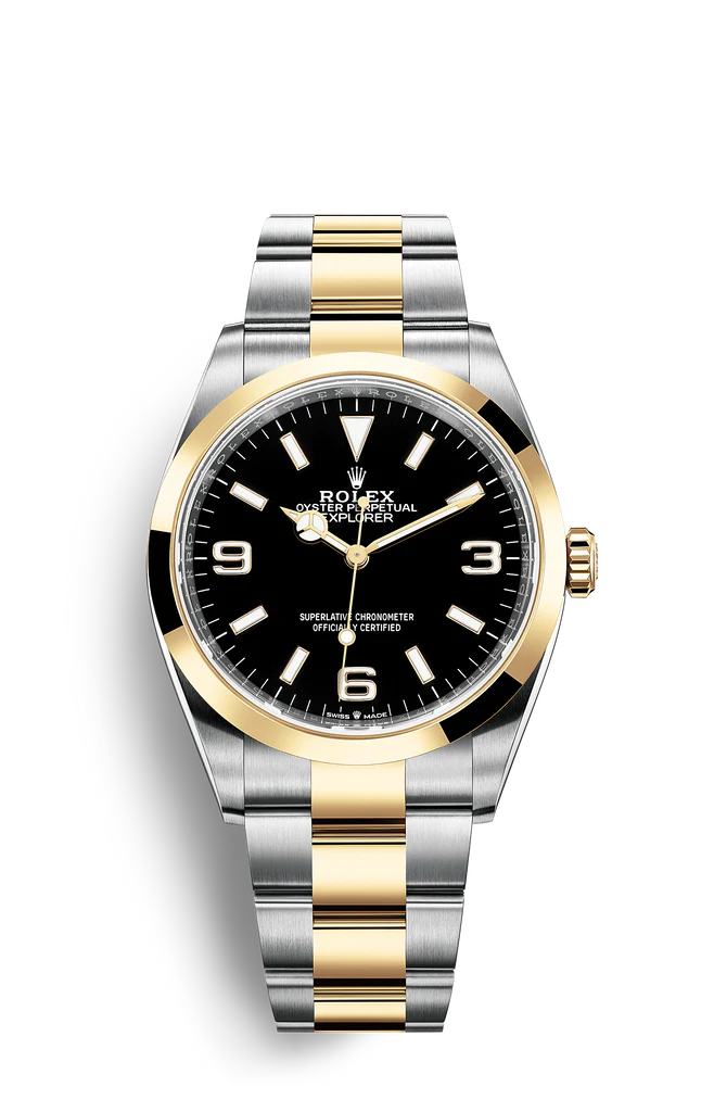 Rolex Explorer Two Tone Black Dial  36mm