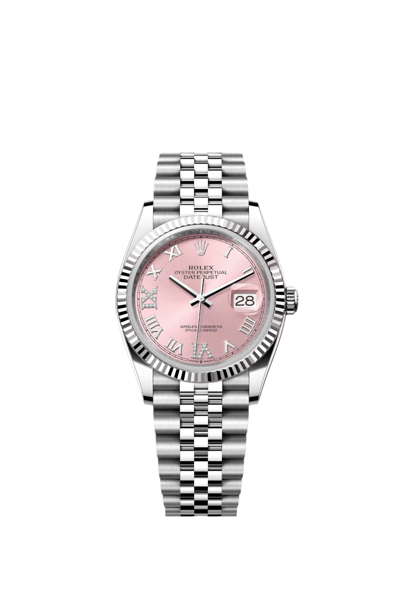 Rolex Datejust Rolex 36mm Steel Pink Dial Jubilee