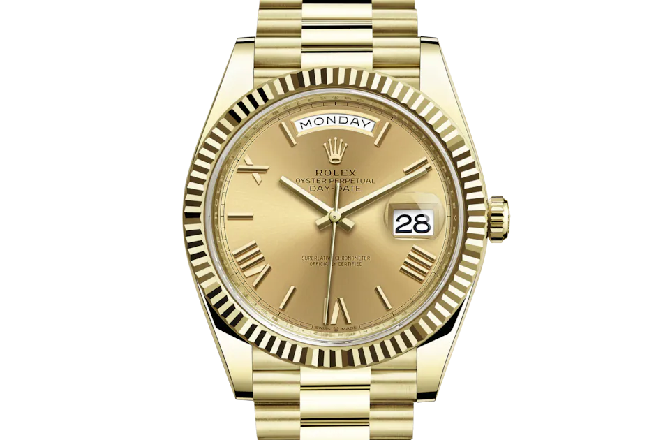 Rolex Day-Date Yellow Gold Champagne Roman Dial President