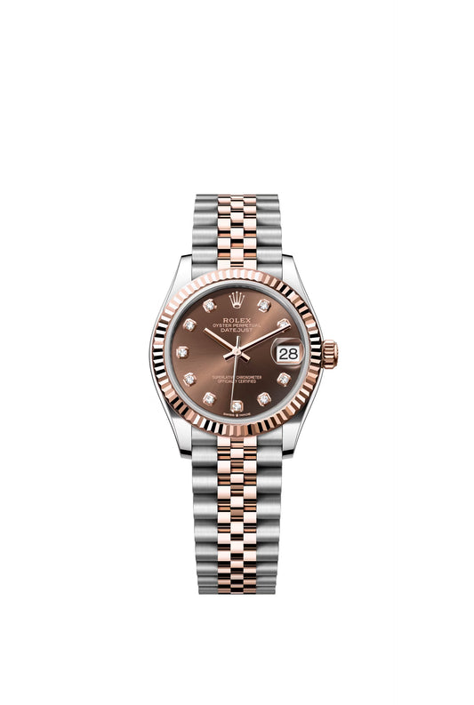 Rolex Datejust TwoTone Pink Gold Brown Dial Jubilee 31MM