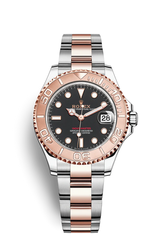 Rolex Yacht-Master 40 Two Tone Pink Gold Black Dial