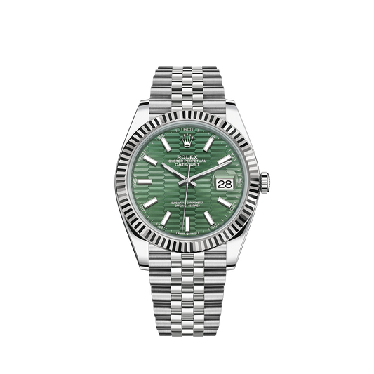 Rolex Datejust Steel Green Motif Dial Oyster