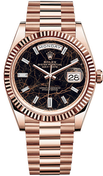 Rolex Day-Date Chocolate Marble Dial Everose Gold President