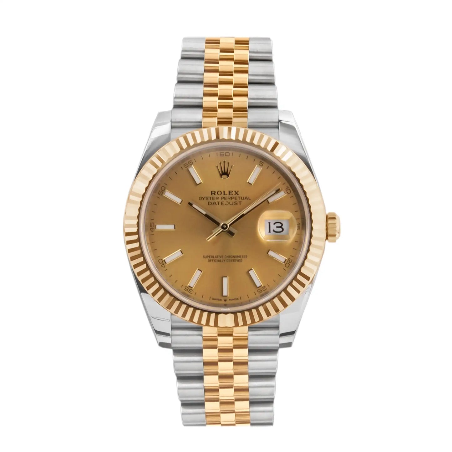 Rolex Datejust Two Tone Champagne Dial Jubilee