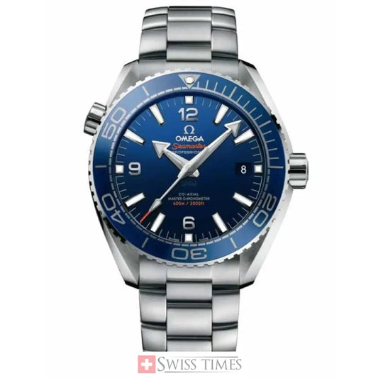 Omega Planet Ocean 600M CoAxial Master Chronometer Steel Blue Dial 43.5