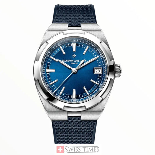 Overseas Blue Dial Rubber Automatic Men’s Watch