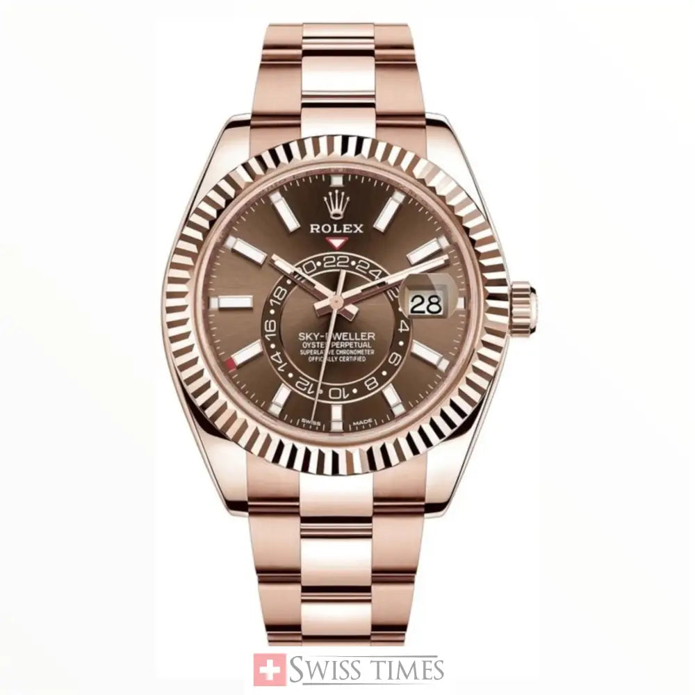 Pink Gold Brown Dial