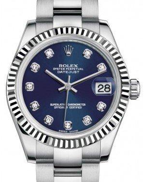 Rolex Datejust Steel Blue Diamonds Dial Oyster