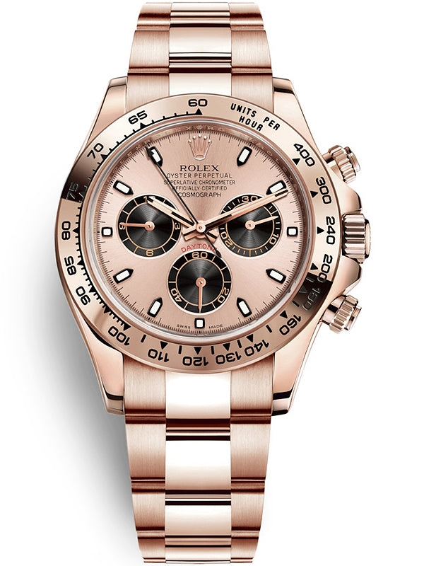 Rolex Daytona Rose Gold Pink Black Dial