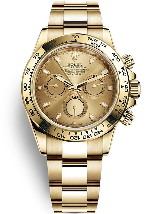 Rolex Daytona Yellow Gold Champagne Dial 40mm