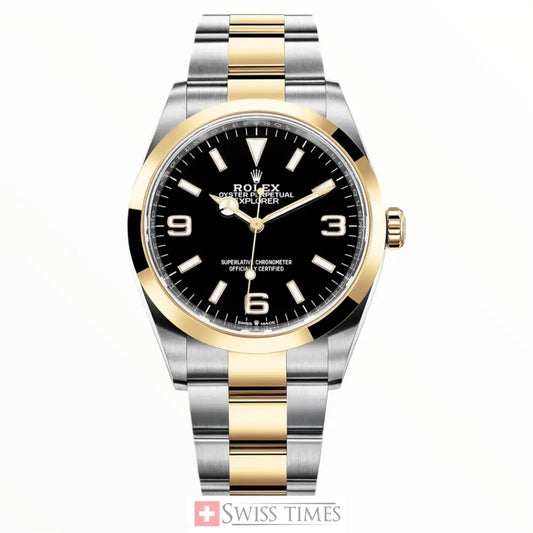 Rolex Explorer Two Tone Black Dial 36mm