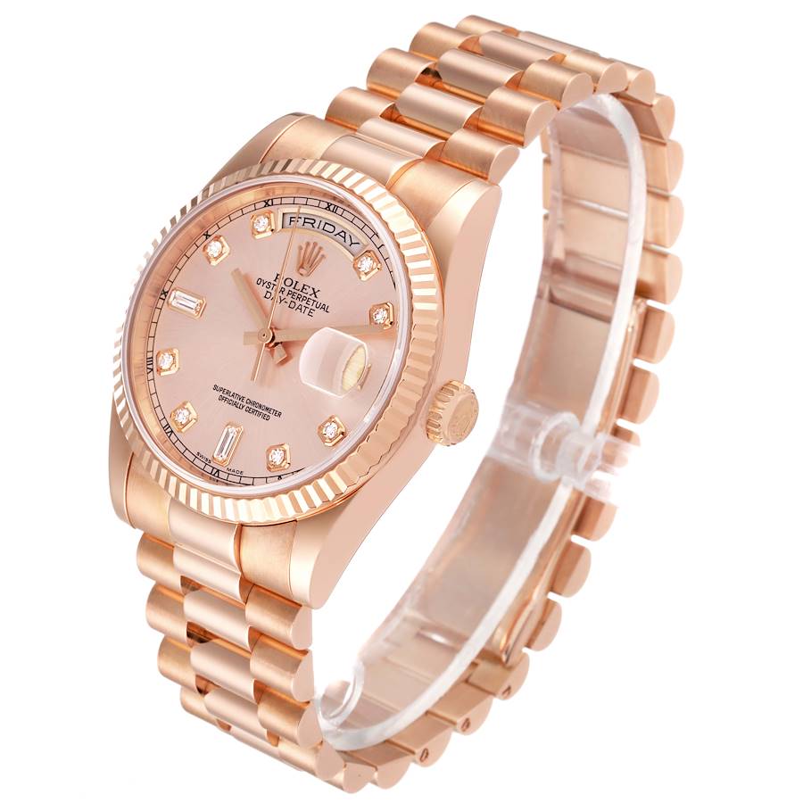 Rolex Day-Date 36mm Rose Gold President Baguette Dial