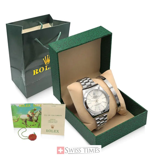 Rolex Watch Set And Bracelet Steel