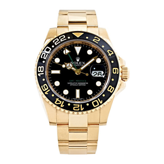 Rolex Gmt-Master II Yellow Gold Black Dial