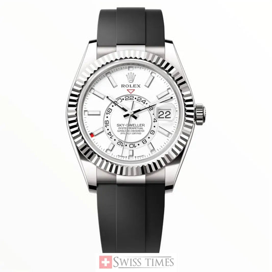 Steel White Dial With Rubber