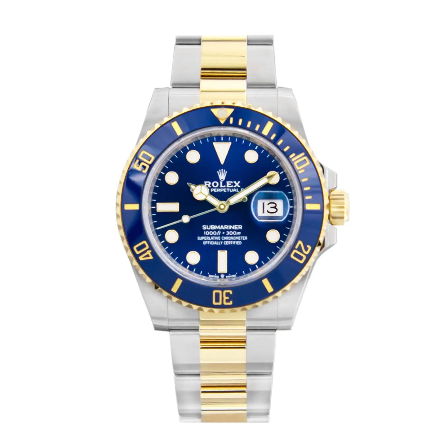 Rolex Submariner Date TwoTone Yellow Gold Blue Dial